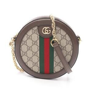 Gucci Ophidia GG Supreme Shoulder Bag Canvas Leather Beige Tan Brown Multicolor
